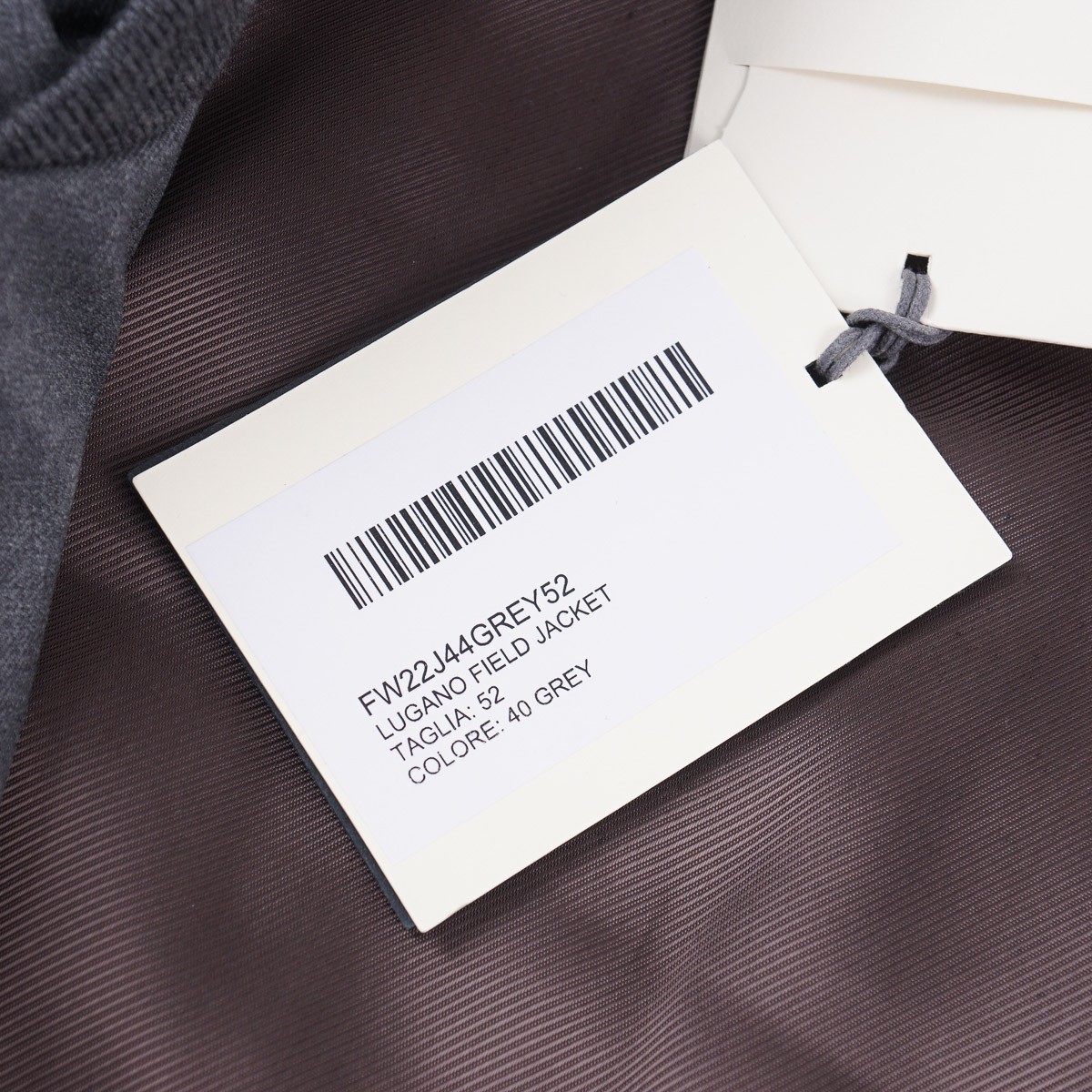 Brett Johnson ‘Lugano’ Mid Gray Padded Wool Field Jacket L (Eu 52) NWT