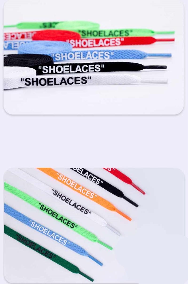 Silicone Printing Shoelaces with Zip Tie Off White The Ten Shoelaces for Sneaker