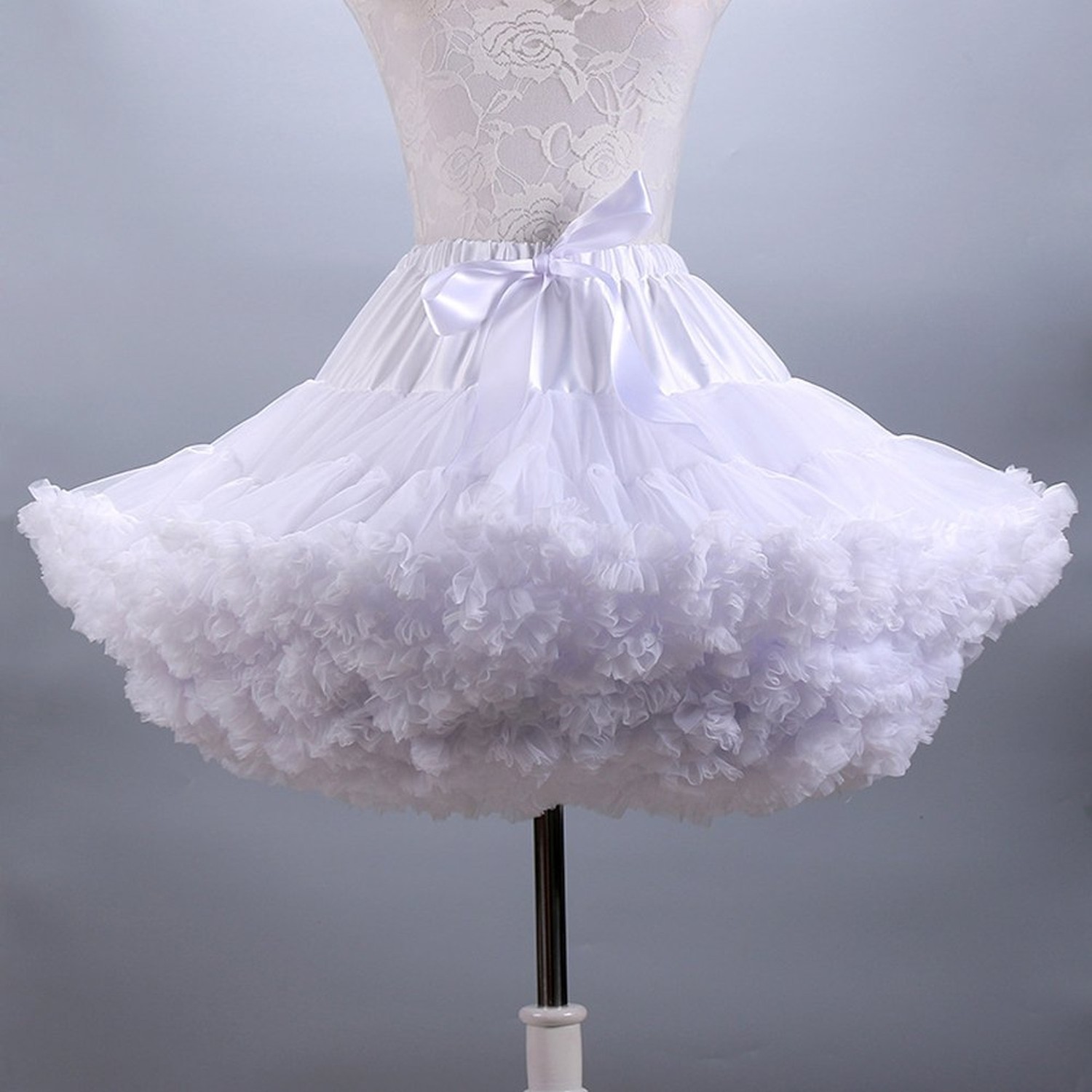FOLOBE Women’s Tulle Petticoat Soft Puffy Tutu Skirts Costume Ballet Dance Pe…