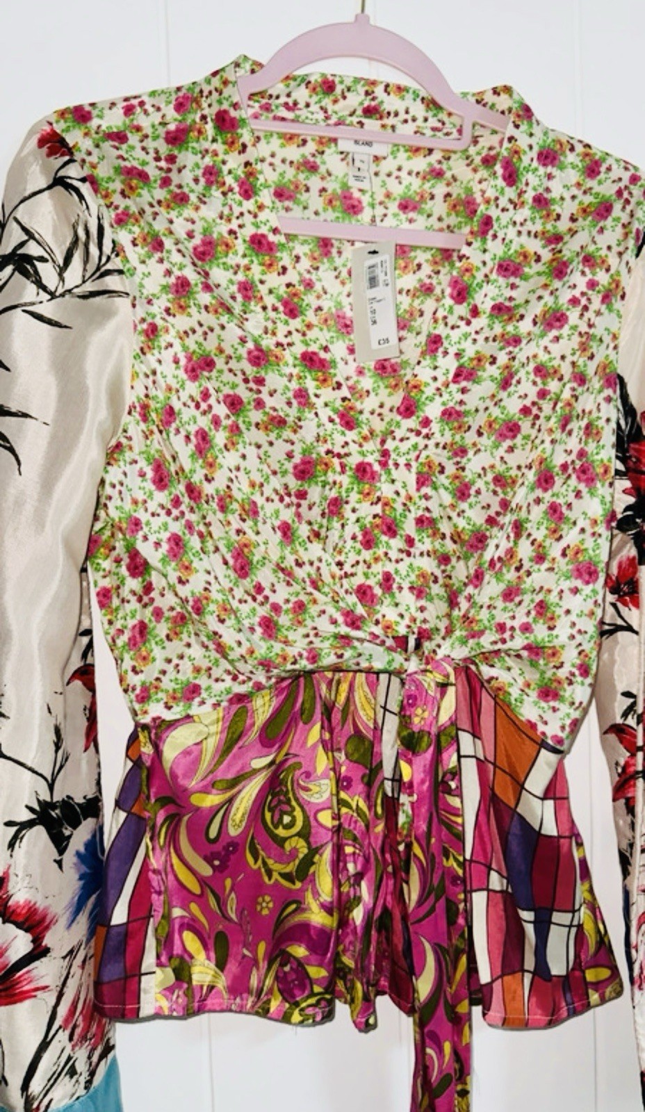 Riverisland Kimono Wrap Shirt Size Medium UK 12