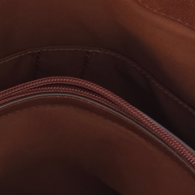 Fossil Brown Satchel Top Handle Bag w/ Detachable Strap