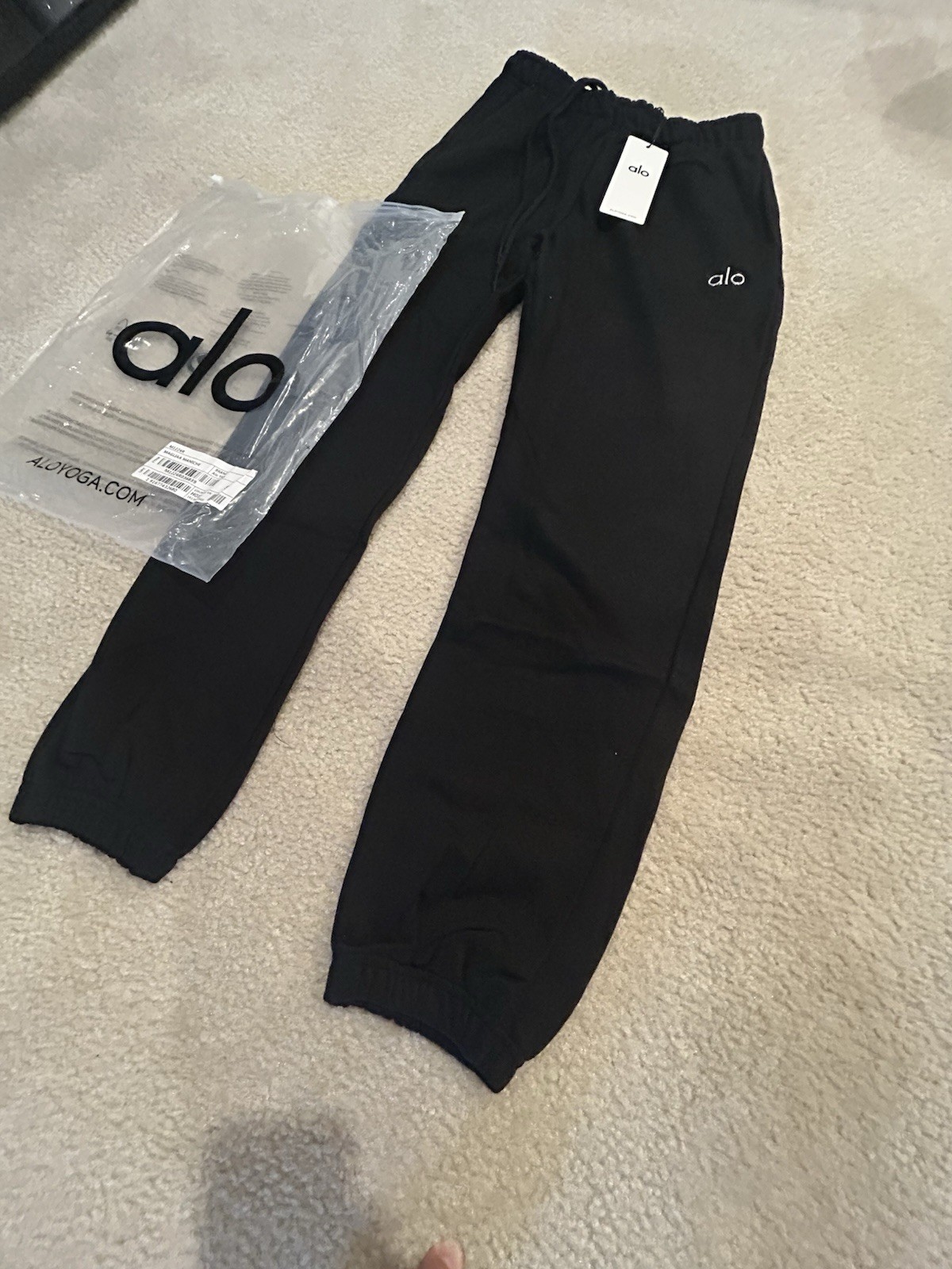 Alo Black cuffed pants