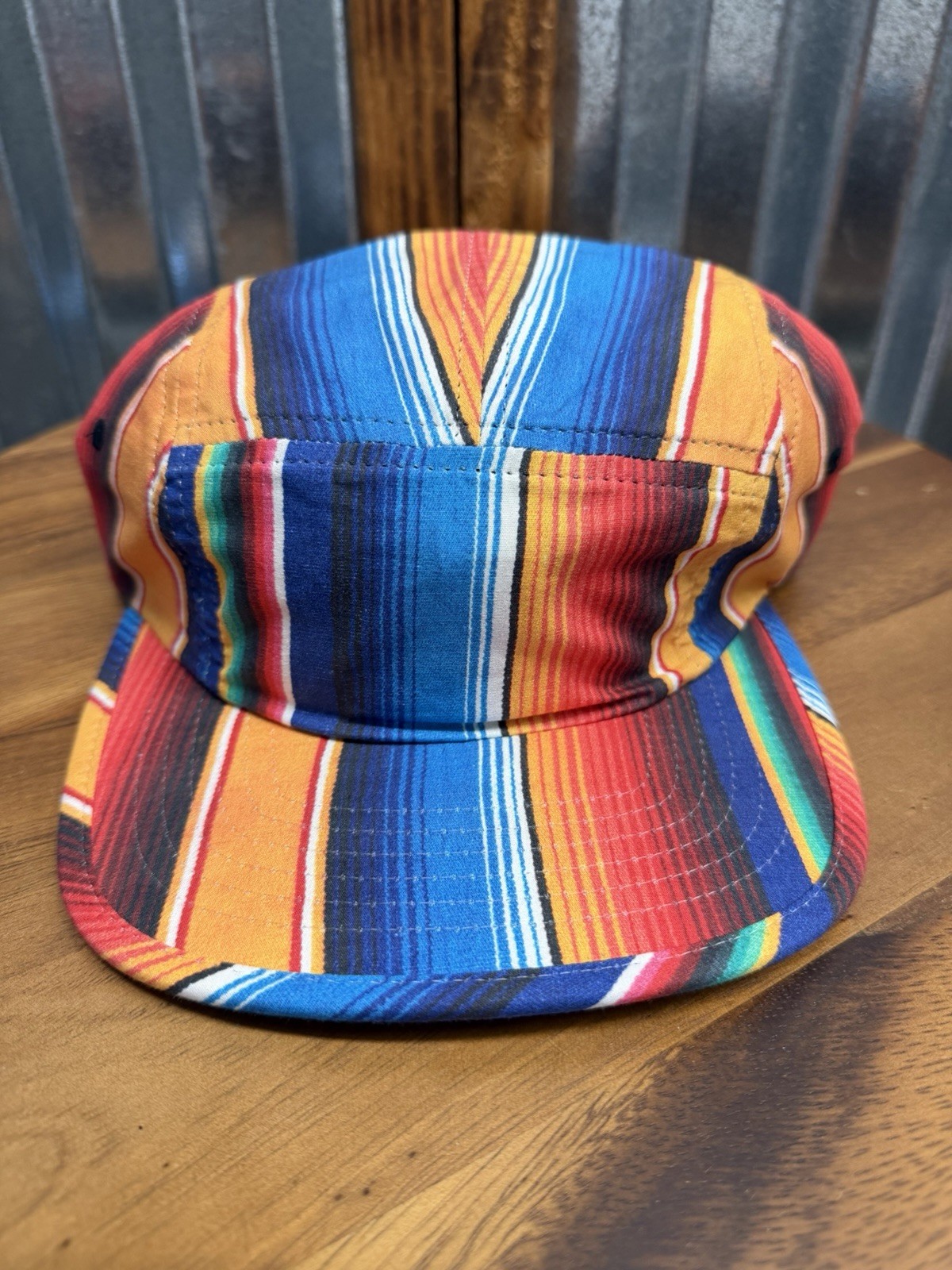 Mitchell & Ness Mexican Blanket Serape 5 Panel Camper Hat Sample New No Tags