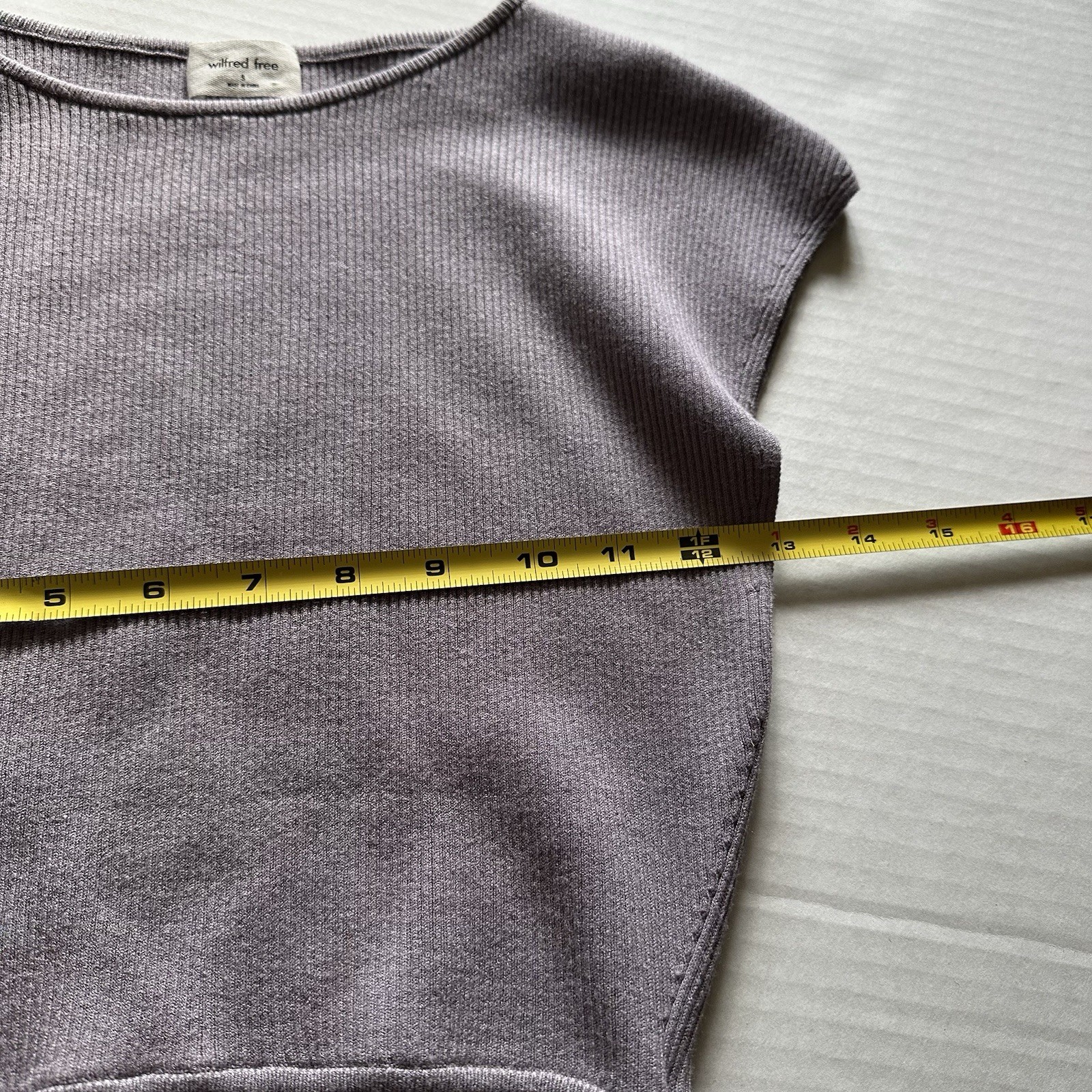 Aritzia Wilfred Free Cut-Out Knit Mini Dress Women’s Size S Mauve Ribbed Knit