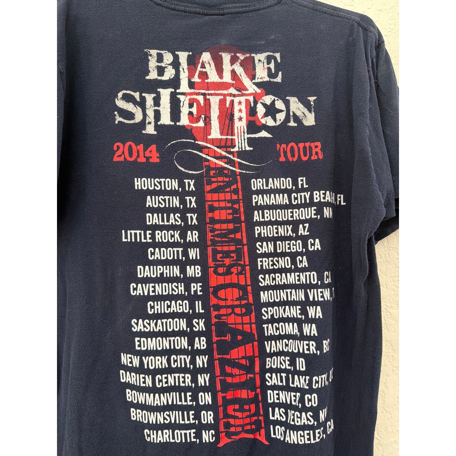 Blake Shelton ten times crazier concert t shirt 2014