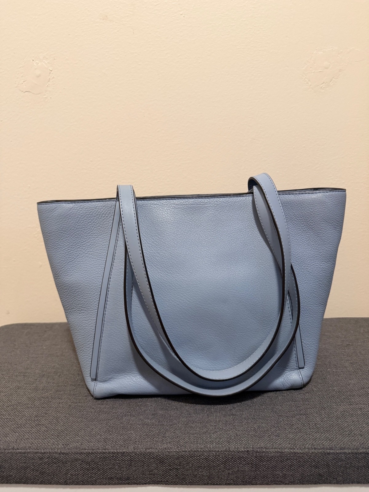 Michael Kors Whitney Small Tote Bag Powder Blue Pebbled Leather