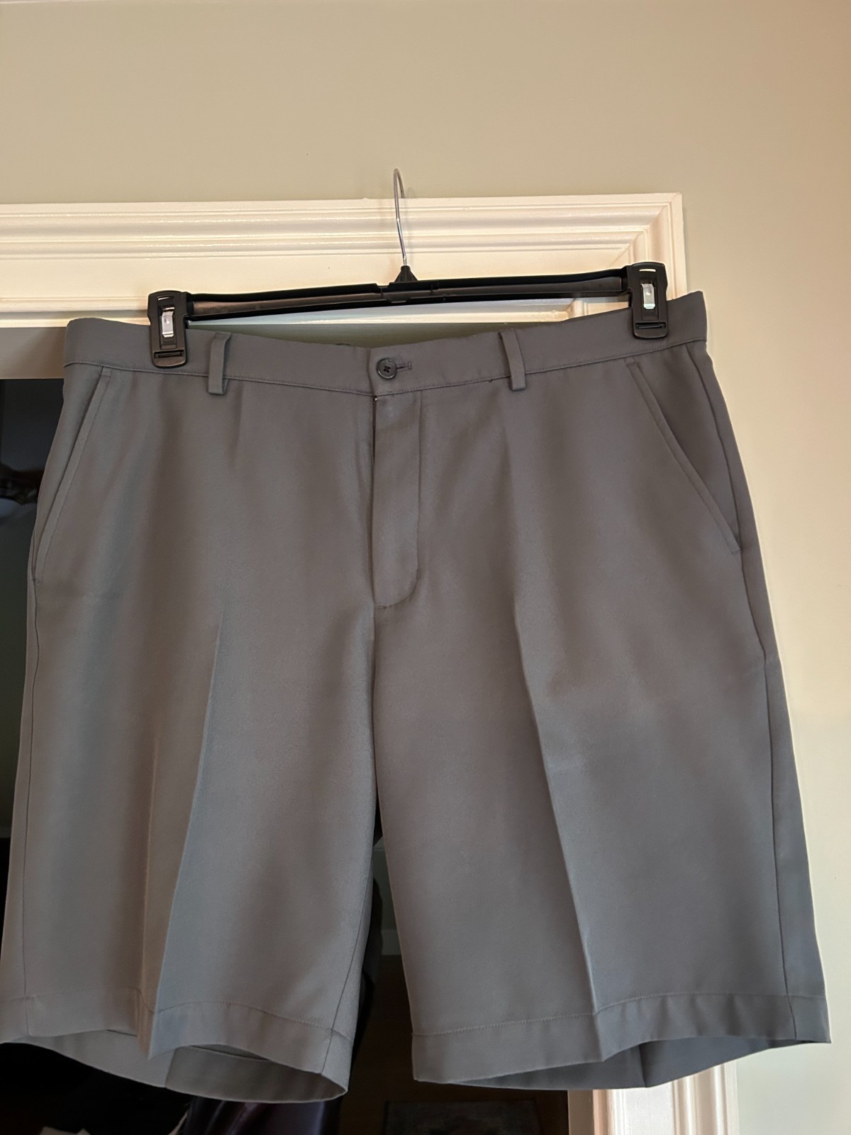 Greg Norman Golf Shorts Men Size 38 Deep Gray Performance Flat Front Polyester