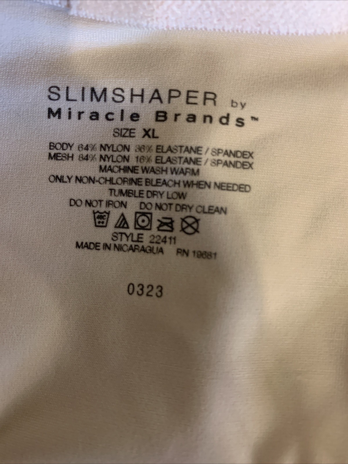 Slimshaper By Miracle Brands, High Waist Thong, Size XL, NWT