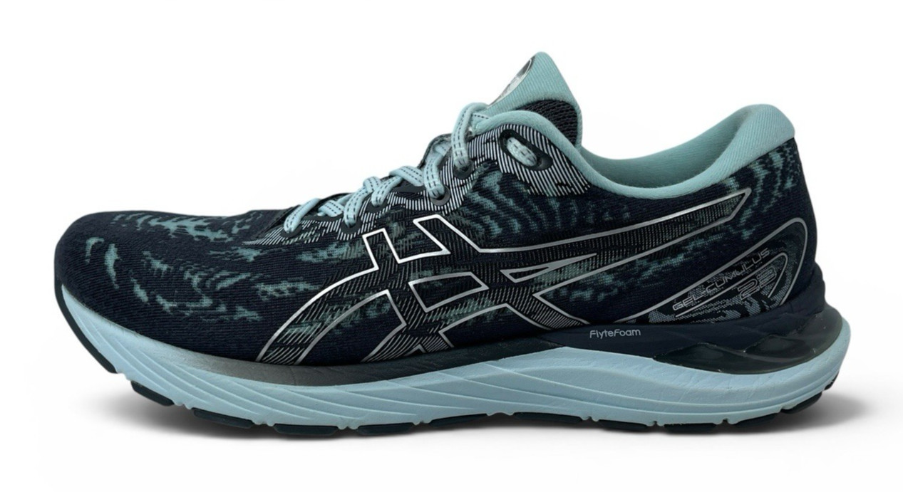 ASICS Gel Cumulus 23 Gray & Teal Sneakers Running Shoes Women Size 9.5
