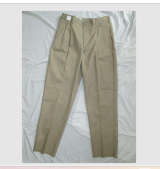 Men Pants work uniform khaki tan 28 29 31 32 33 34 40 42 46 48 50 unhem