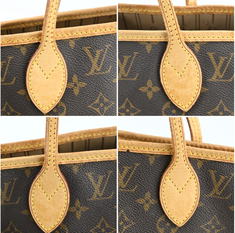 Louis Vuitton Monogram Neverfull MM Leather Fabric Brown Tote bag C1946GA806