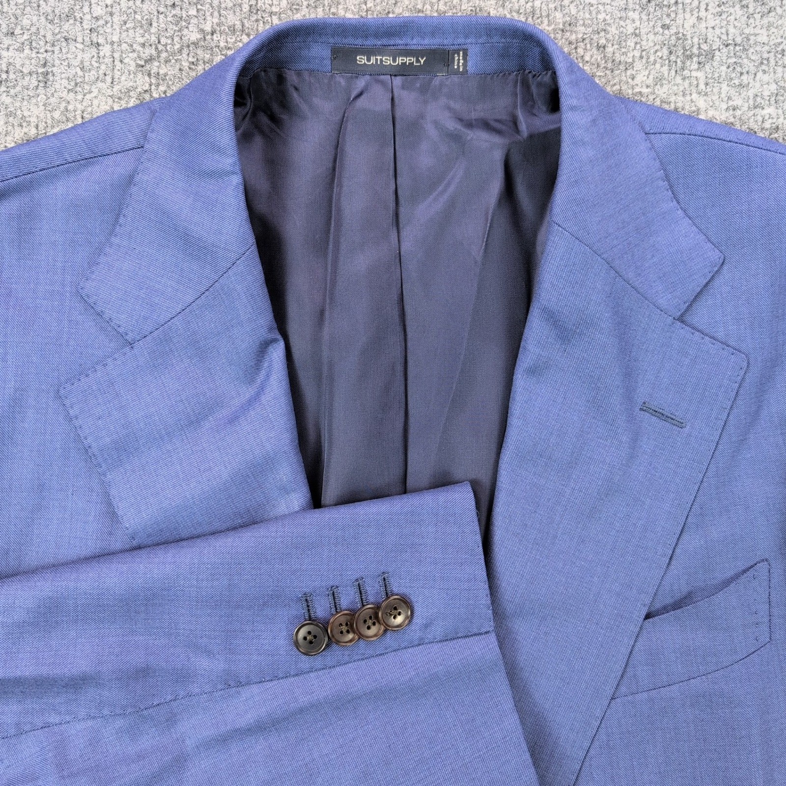 Suitsupply Havana Blazer 44R Blue E.Thomas Super 150s Wool Cupro P6843 Tailored