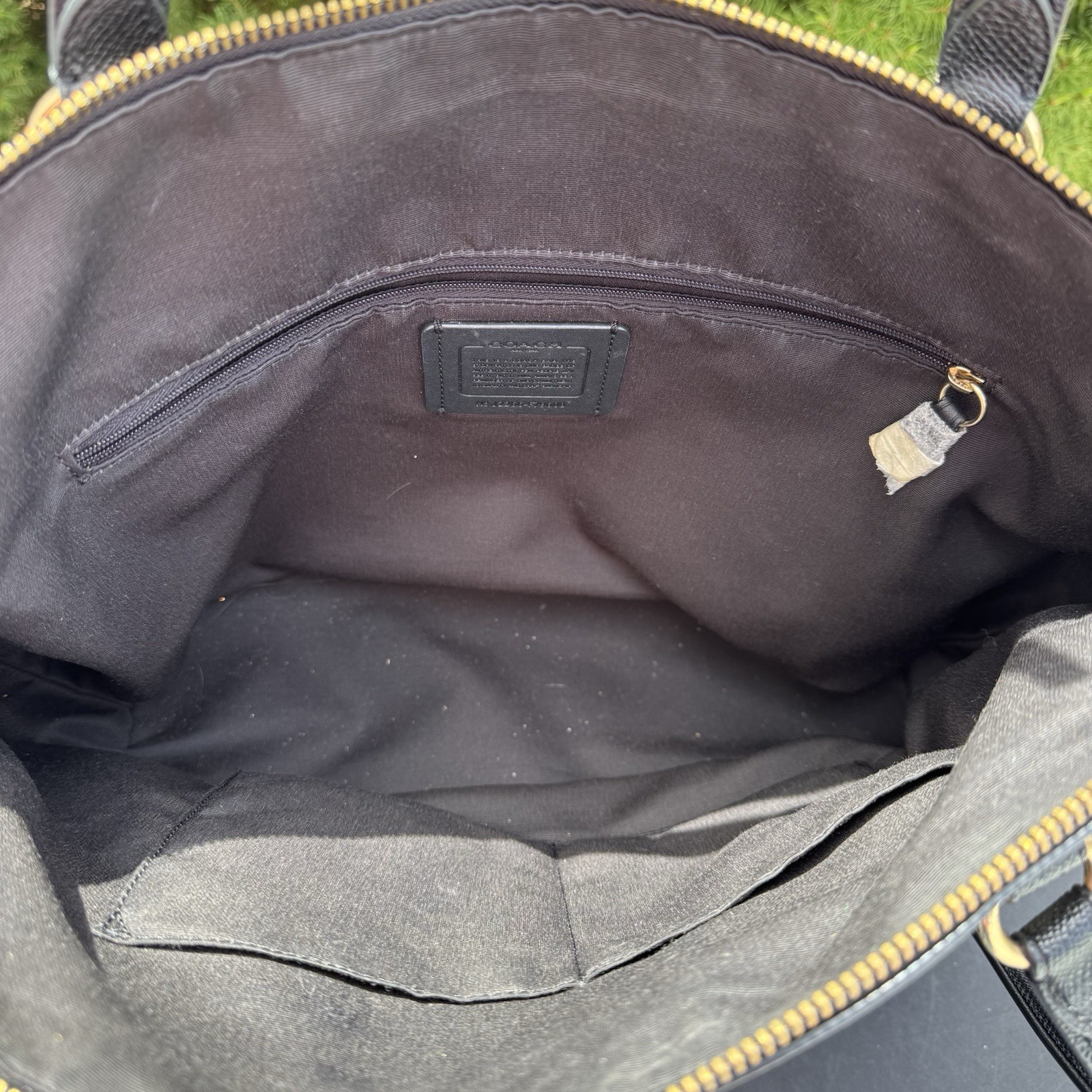 Coach Gallery Black Leather Tote Shoulder Bag