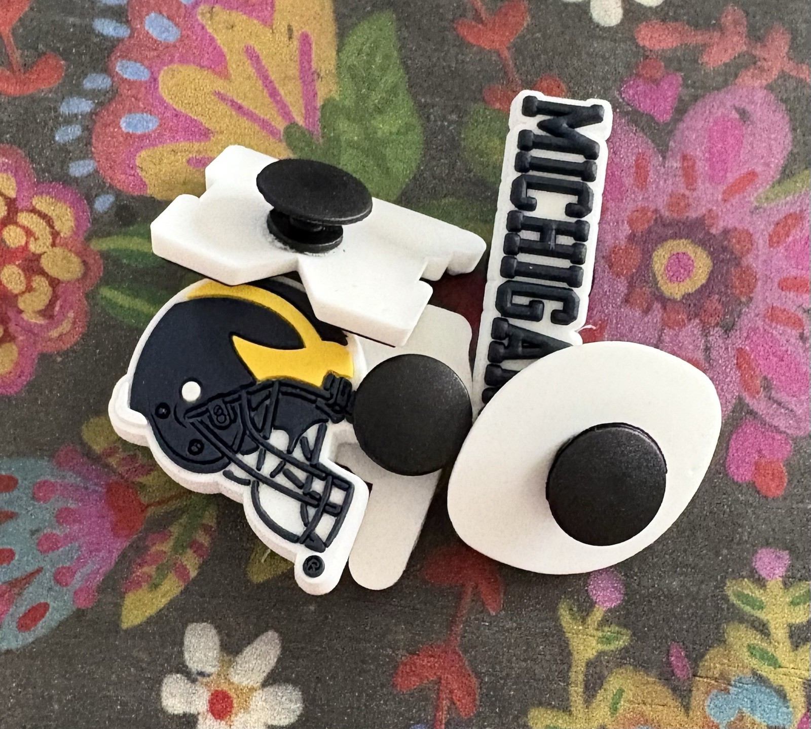 5 Piece MICHIGAN COLLEGE UNIVERSITY Shoe Charms Shoe Decorations NEW