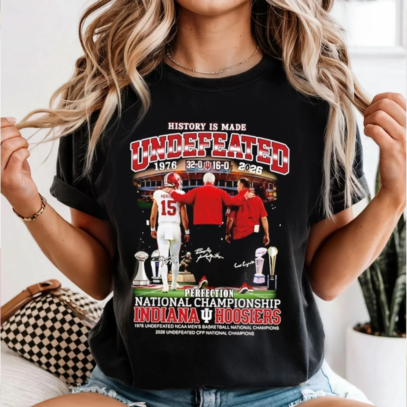 History is made undefeated and perfection National Champions Indiiaana T-Shirt