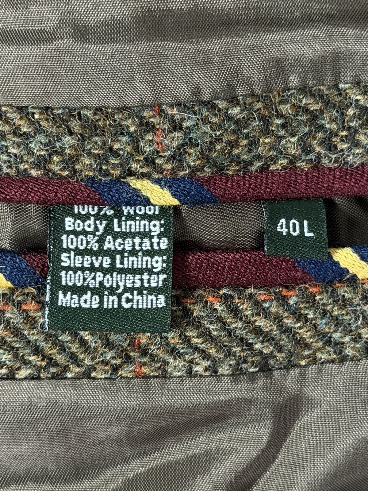 J Crew Yorkshire Tweed Moon Blazer Mens 40L Herringbone Sport Coat Elbow Patches