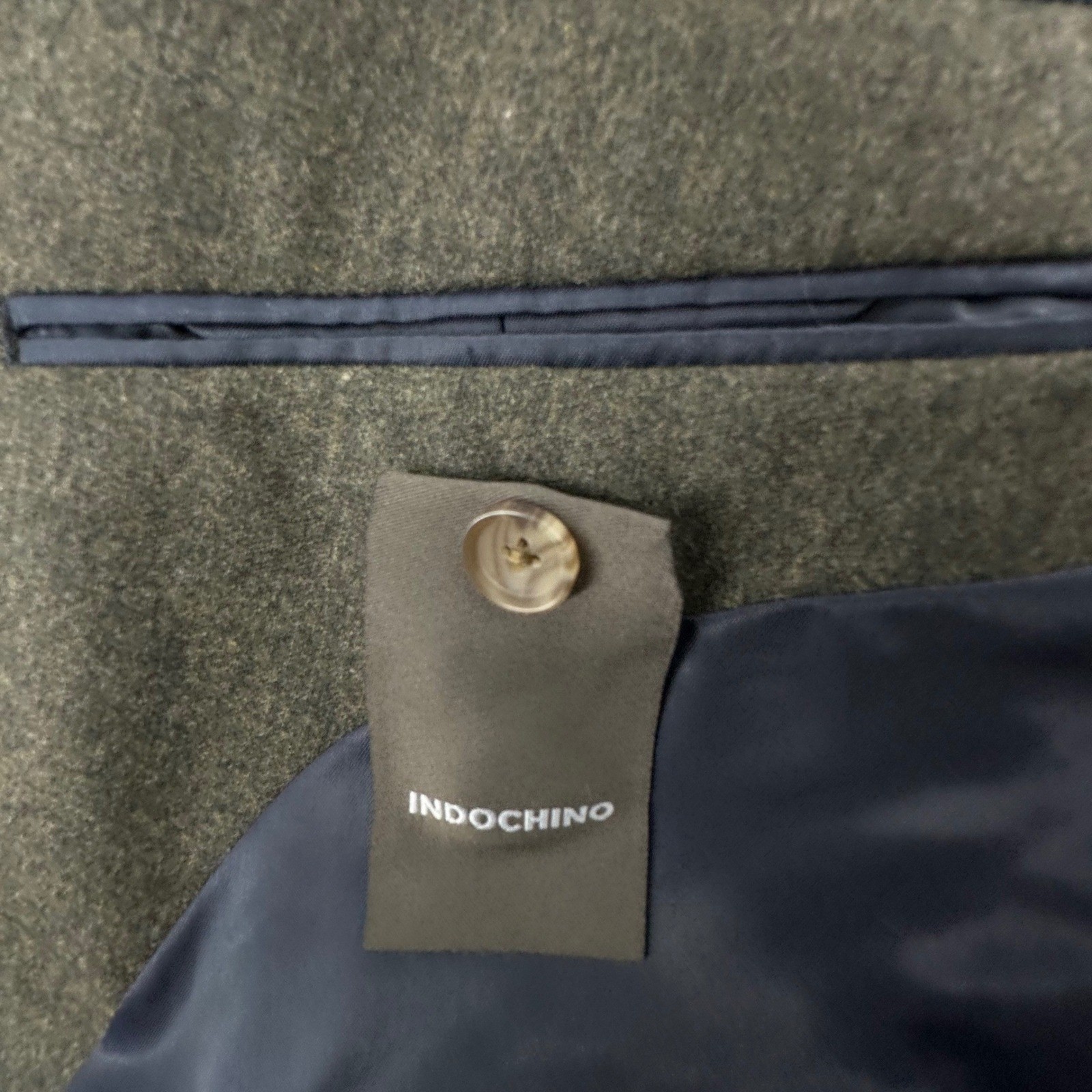 Indochino 2 Piece Suit Custom Size 48R Green Wool Formal Career 2Pc Pants 38×26