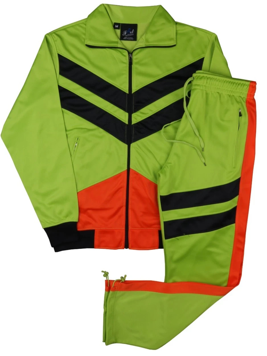 MEN 2TONE SPRING JOGGER TRACKSUIT GYM JOGGING ACTIVEWEAR S M L XL 2XL 3XL 4XL