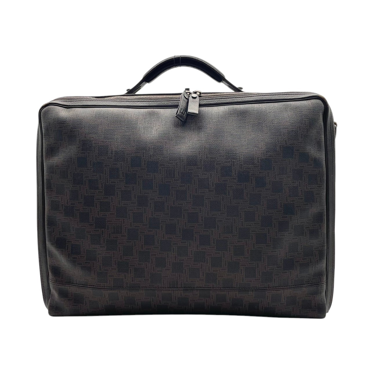 Authentic dunhill Leather 2WAY Briefcase Business Shoulder Bag Brown Mens