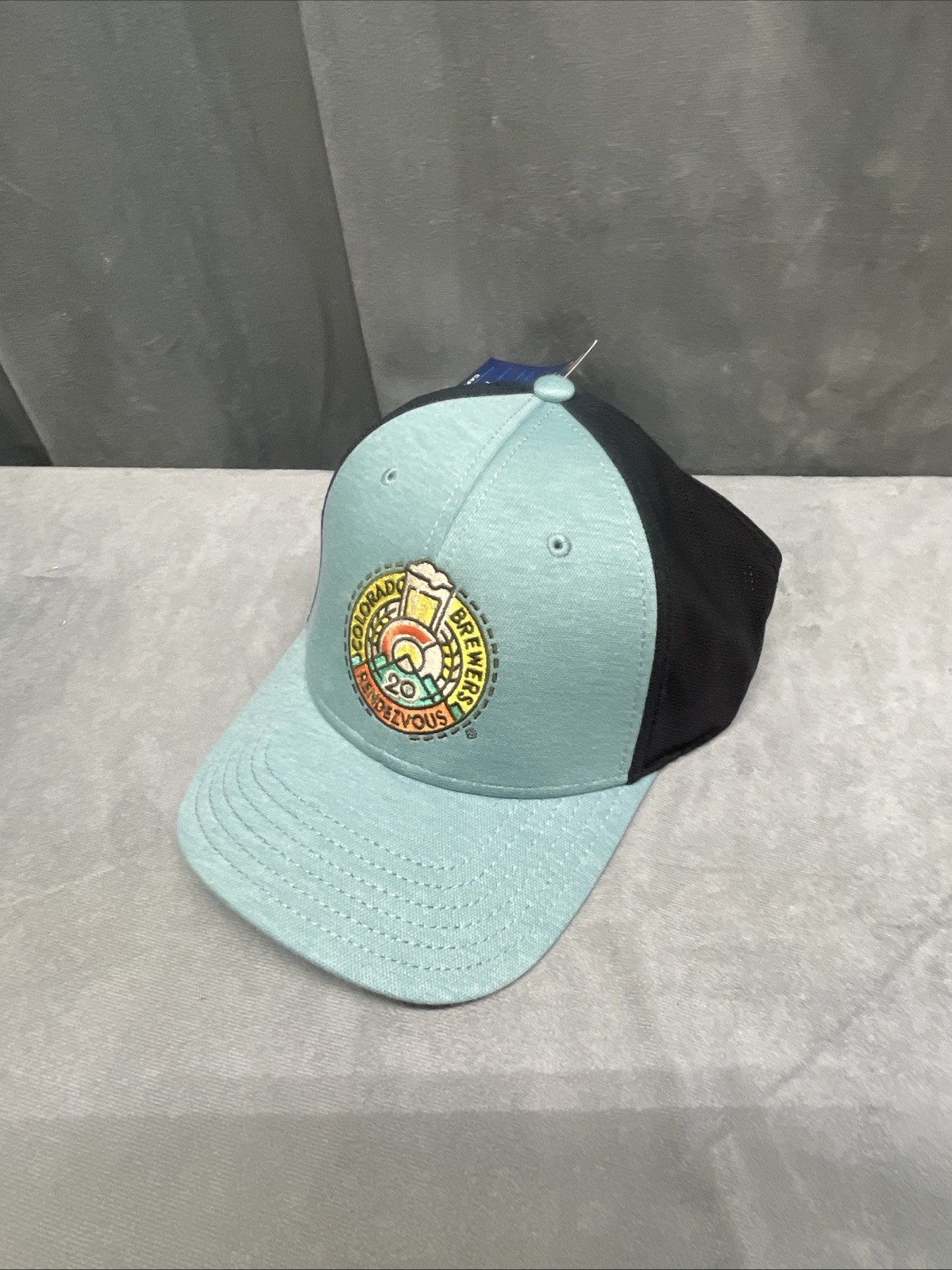 Colorado Brewers Rendezvous Logo Beer Hat Sea Foam Color Front New Cap