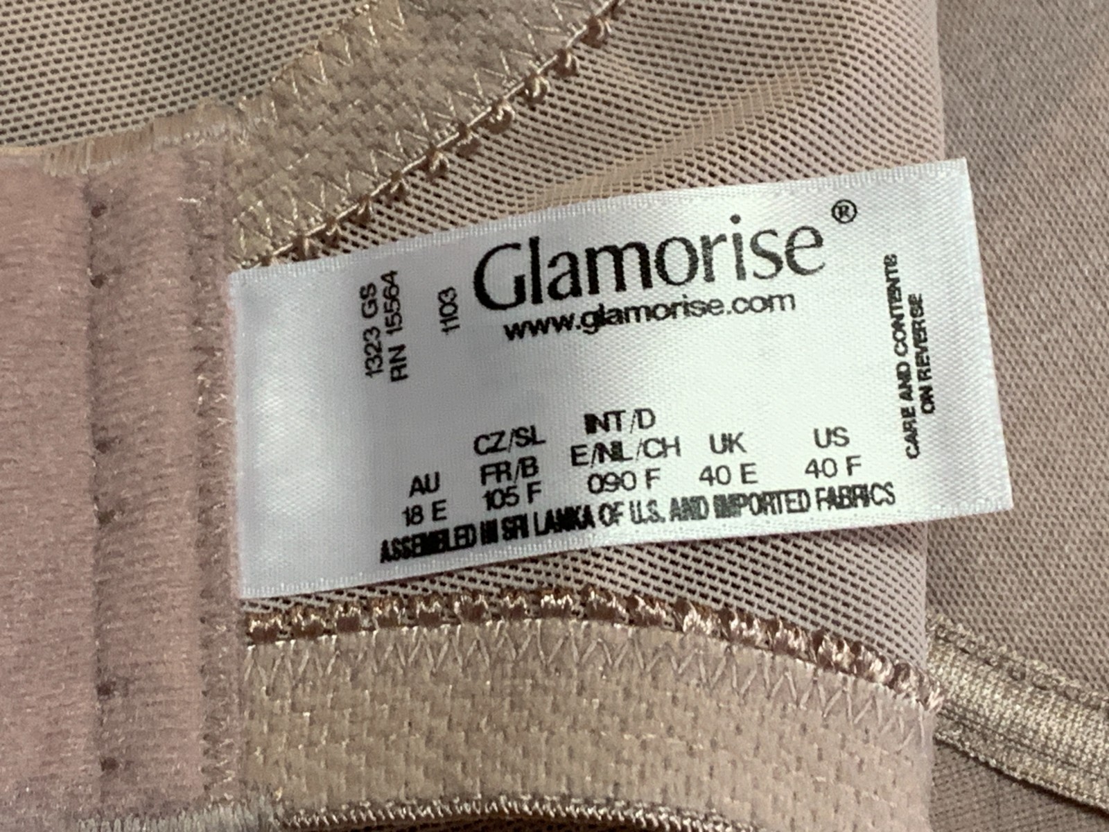 Glamorise ComfortLift Wire‑Free Bra • Full Coverage • Soft Lace • Support • 40F