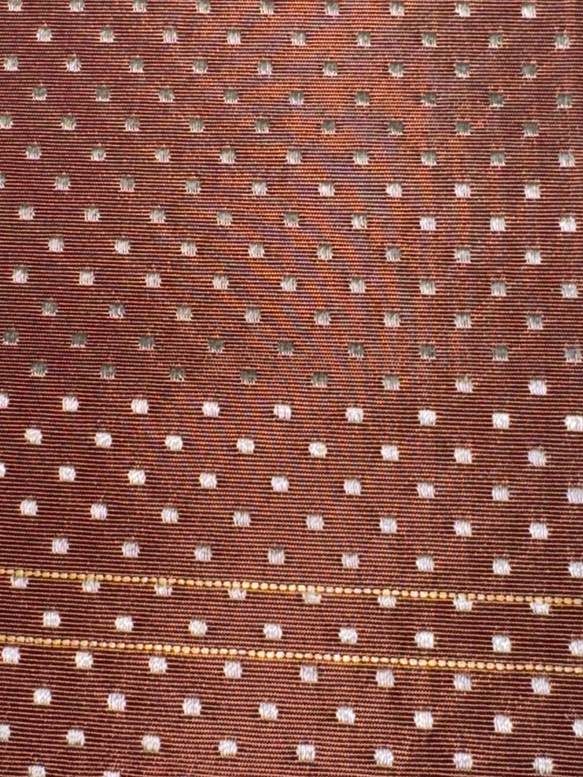 Japanese Vintage Kimono BOLT FABRIC cloth Silk brown Cut Sales 35.4×11.4in