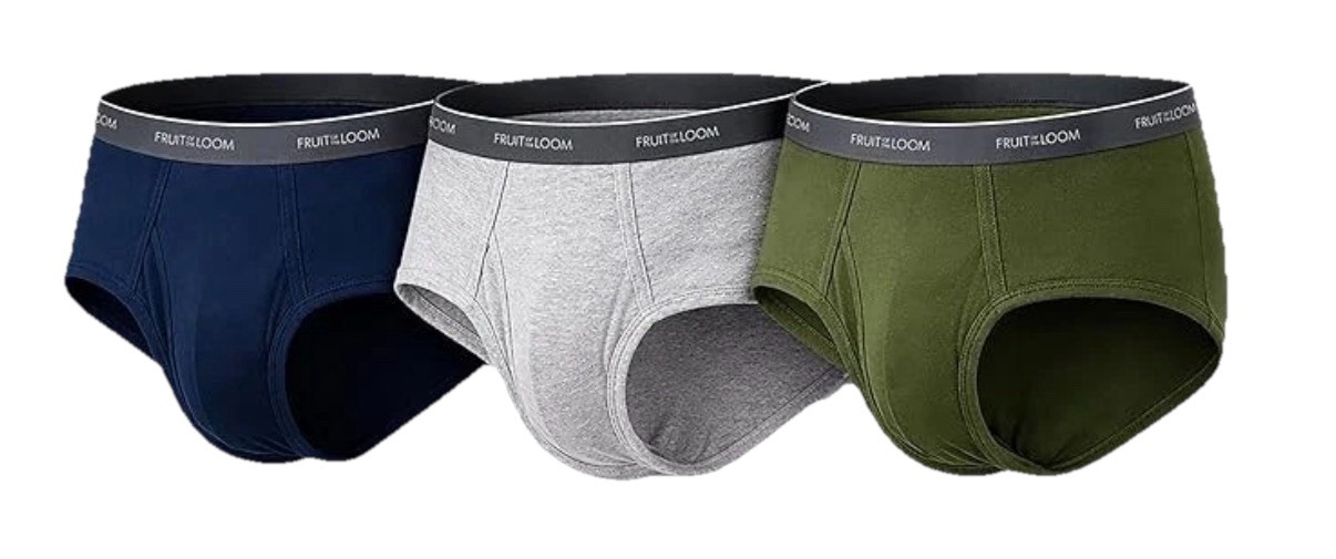 New Fruit of The Loom Men’s Cotton Mid-Rise Briefs 3 Pack Sizes M, L, XL