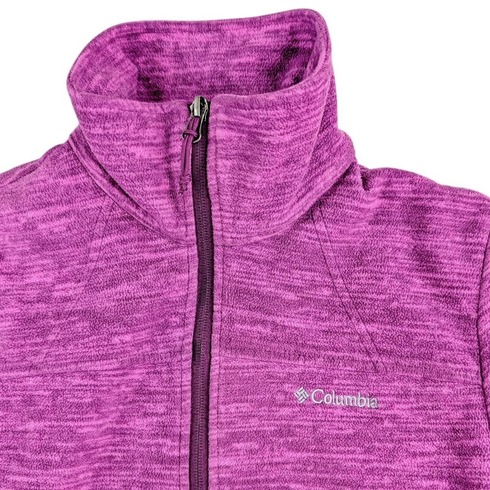 Columbia Women’s Fast Trek II Small Fleece Jacket Purple Pink Full Zip Pockets