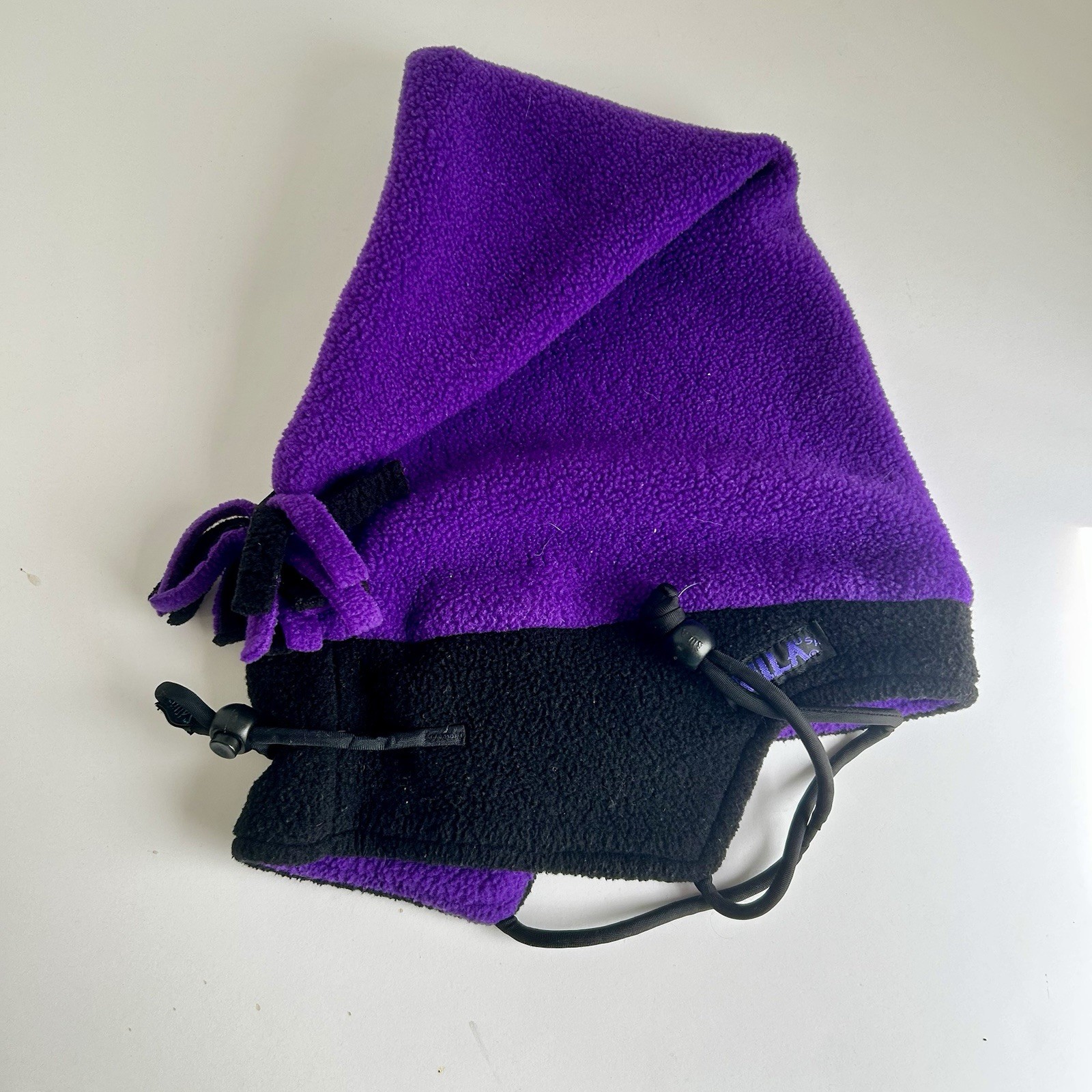 Vintage Bula Long Jester Hat Purple Black Fleece Winter Snowboard Ski 90s Cap