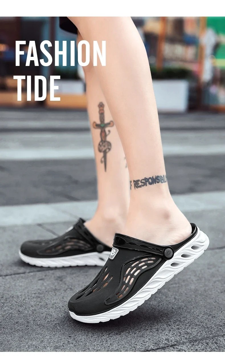 Summer Beach Jelly Shoes Men Women Soft Bottom Sandals Garden Clogs Slides