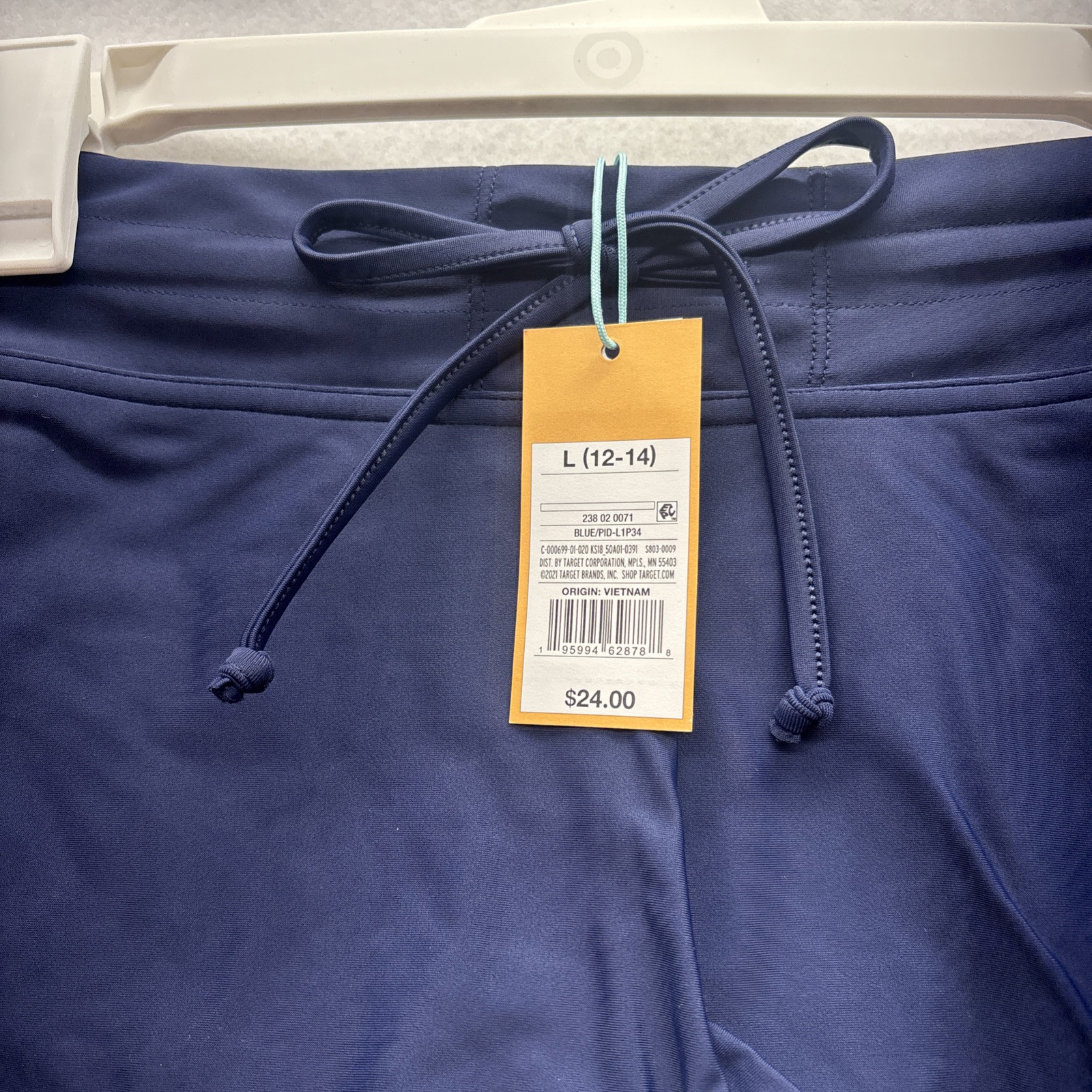 Women’s Kona Sol Modest 2.5” Swim Shorts Blue L Retail $24 NWT