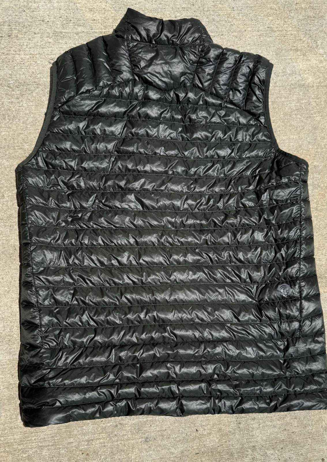 Mountain Hardwear 800 Fill Down Lightweight Puffer Vest Full Zip Pockets L green