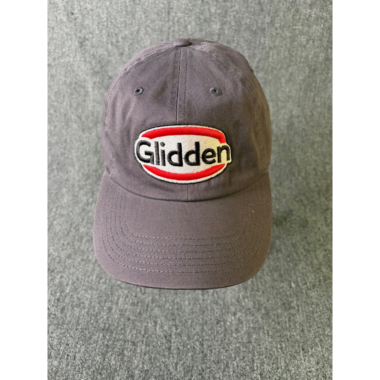 Gelante Glidden Paint Logo Baseball Cap Hat Gray Cotton Adjustable Strapback