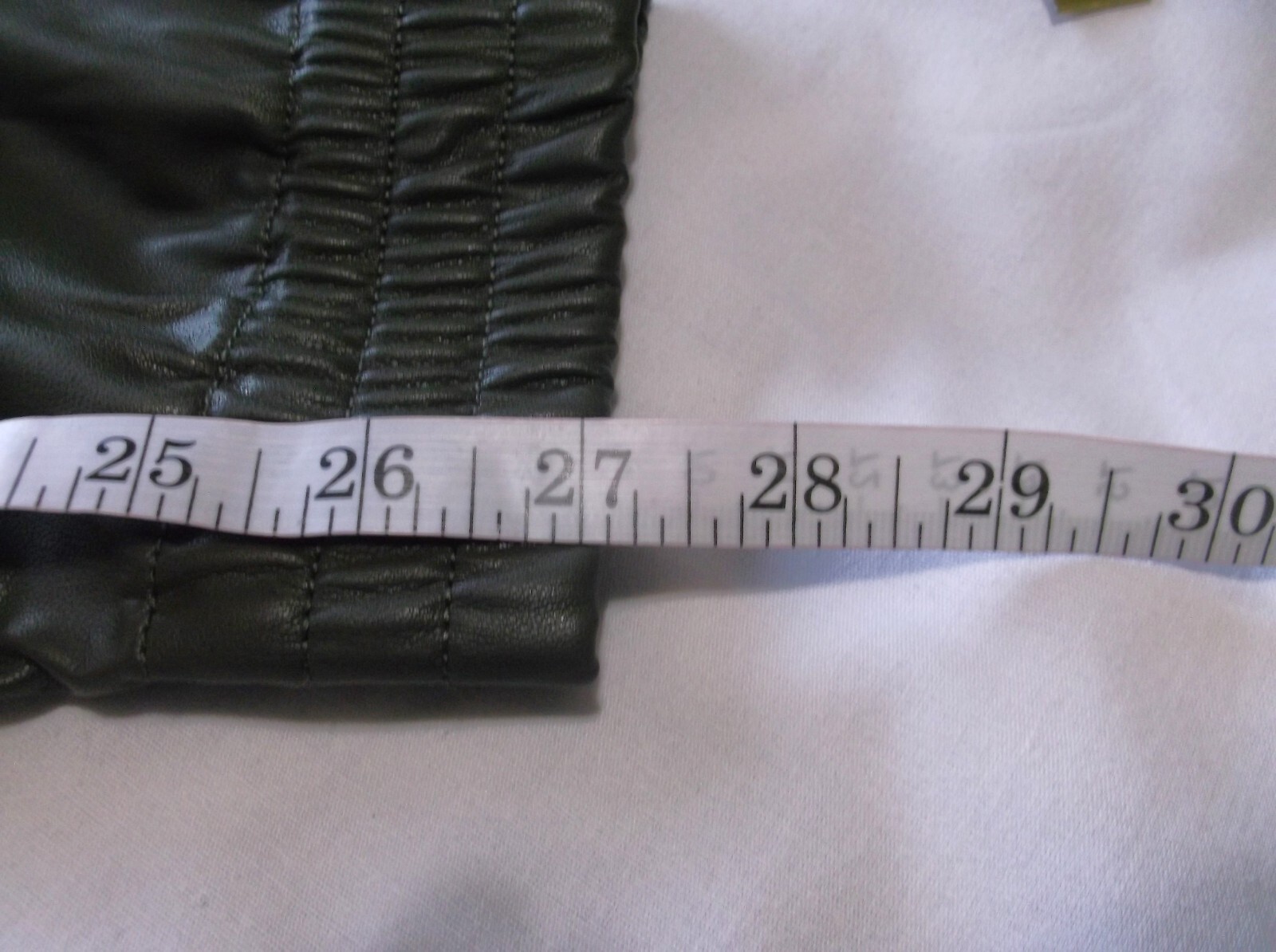 $49 DEAR JOHN 100% Vegan Leather Pants Women Sz XL NWT Pockets Elastic Waist