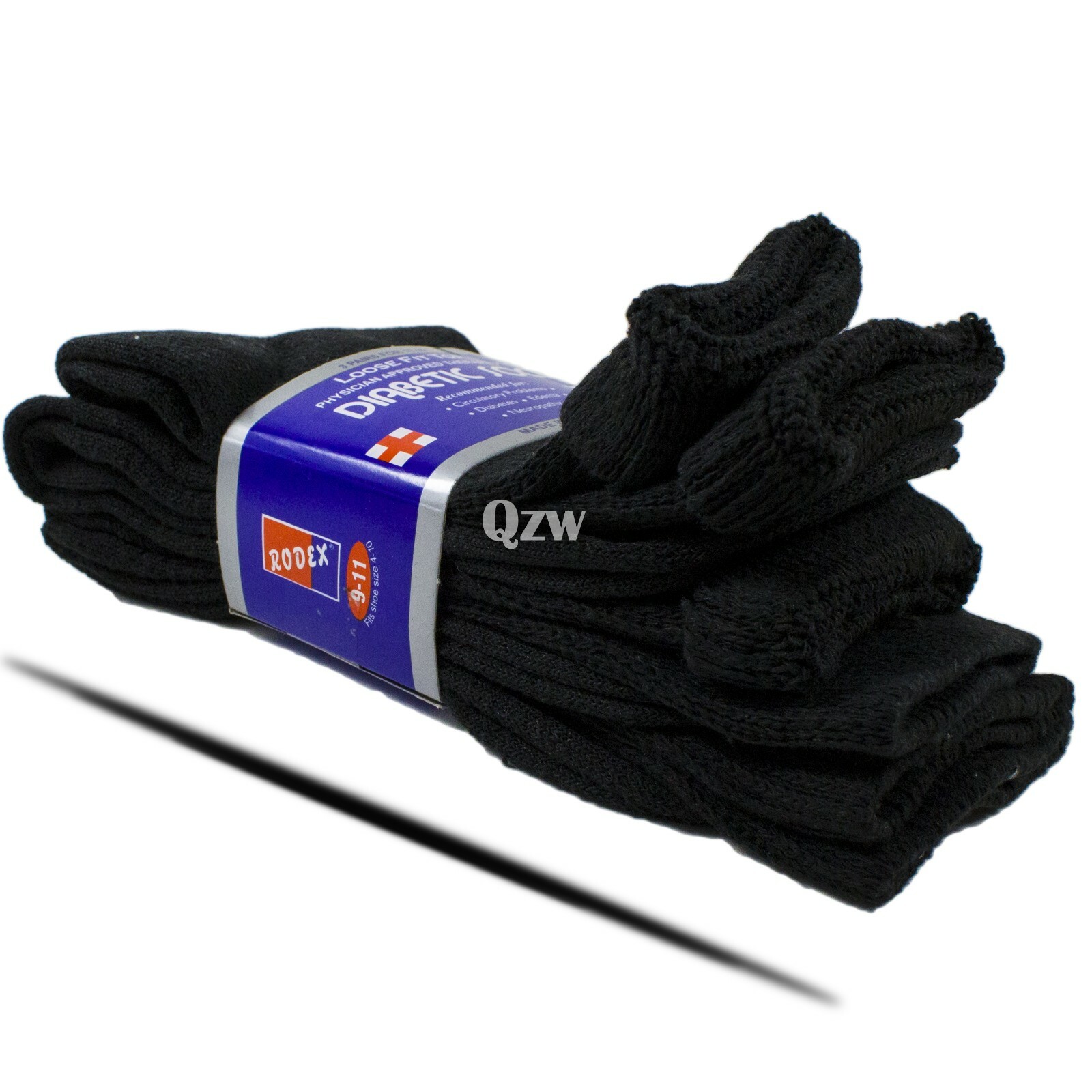 3 6 12 Mens Womens Crew Cotton Diabetic Socks For Health Circulatory Black 9-15