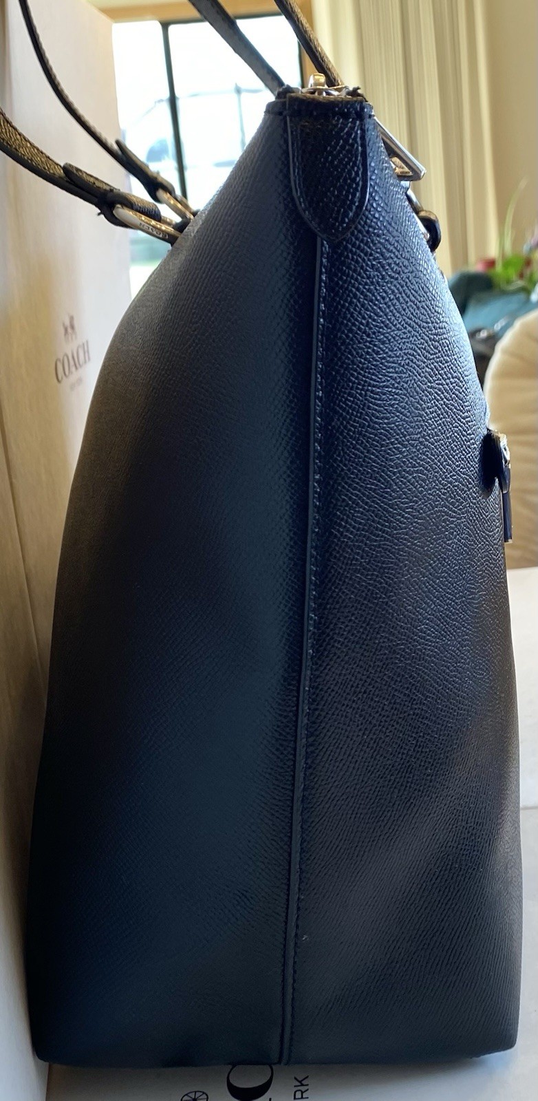 Coach F79608 Gallery Tote In Black Crossgrain Leather