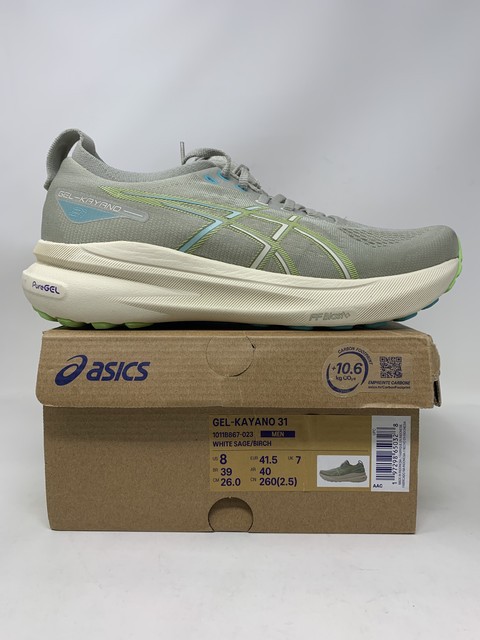 Men’s Asics Gel-Kayano 31, White Sage/Birch, 8 D Medium US