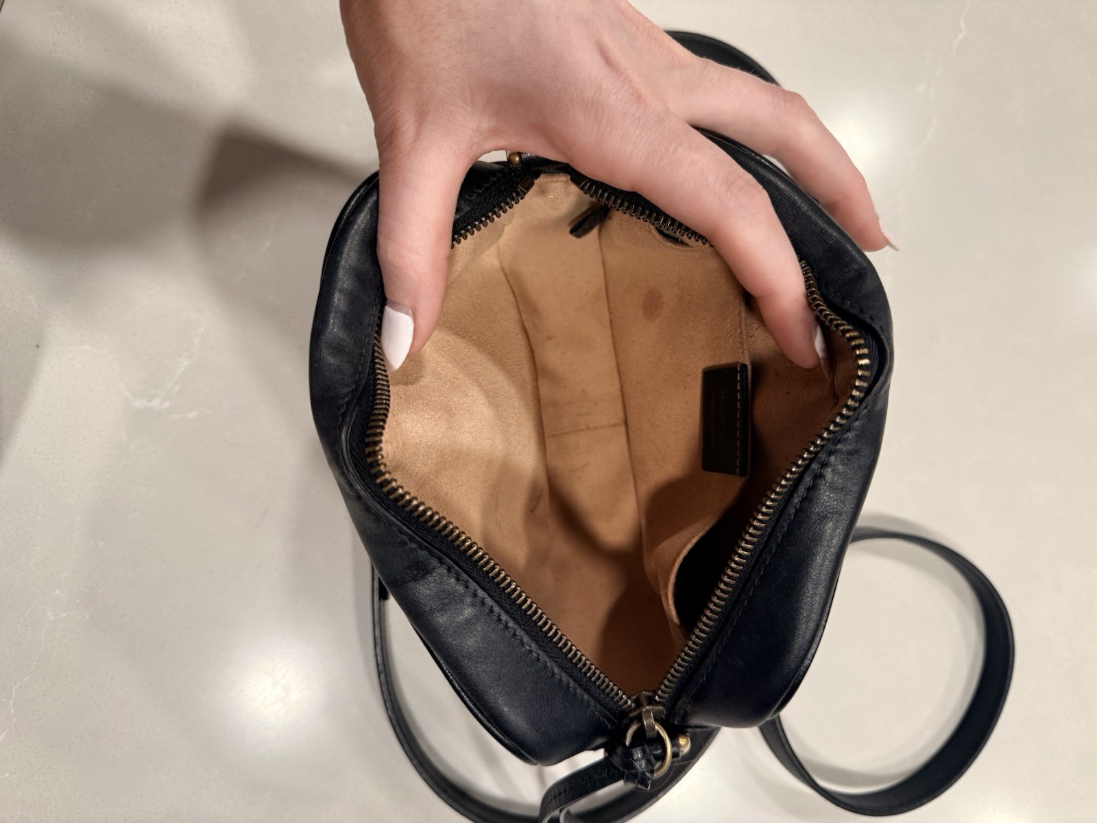 Gucci GG Marmont Mini Camera Bag Black Quilted Zip Crossbody Chain Strap