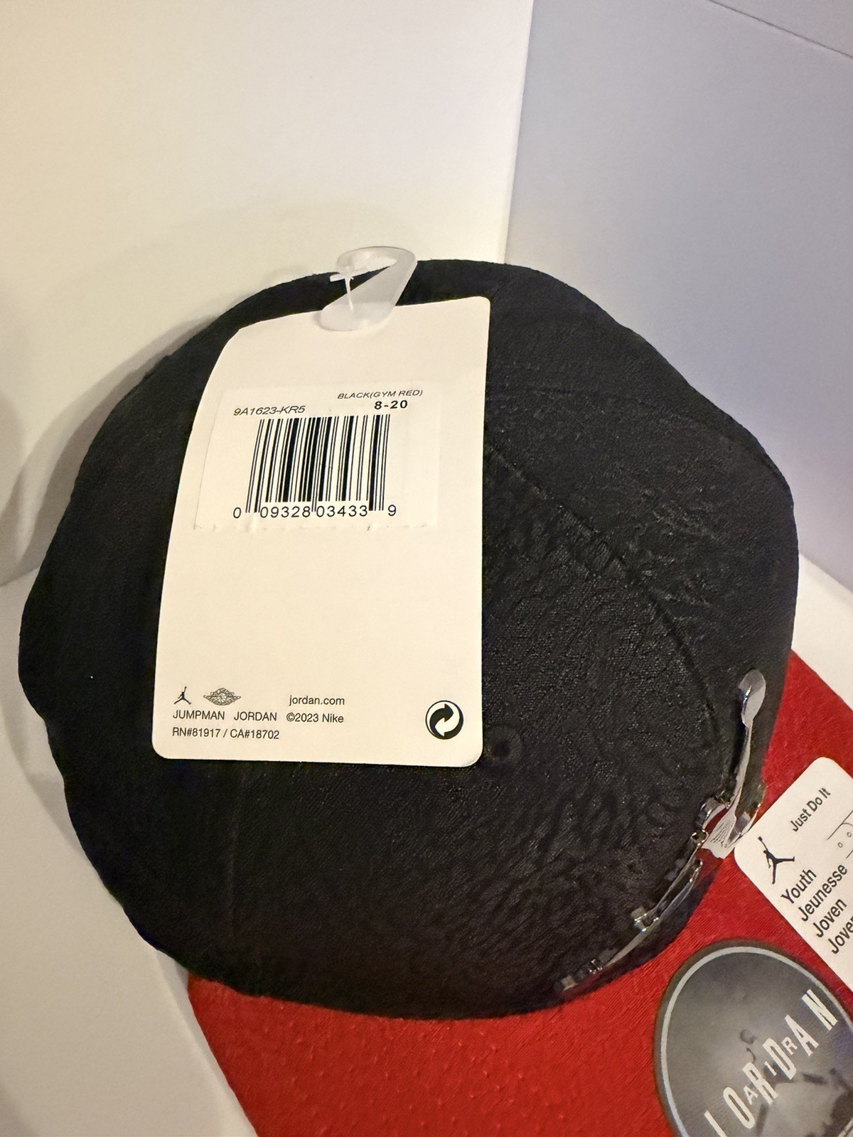 Jordan Jumpman Pro Cap Snapback Adjustable Boys Hat Black Red Child (8-20)