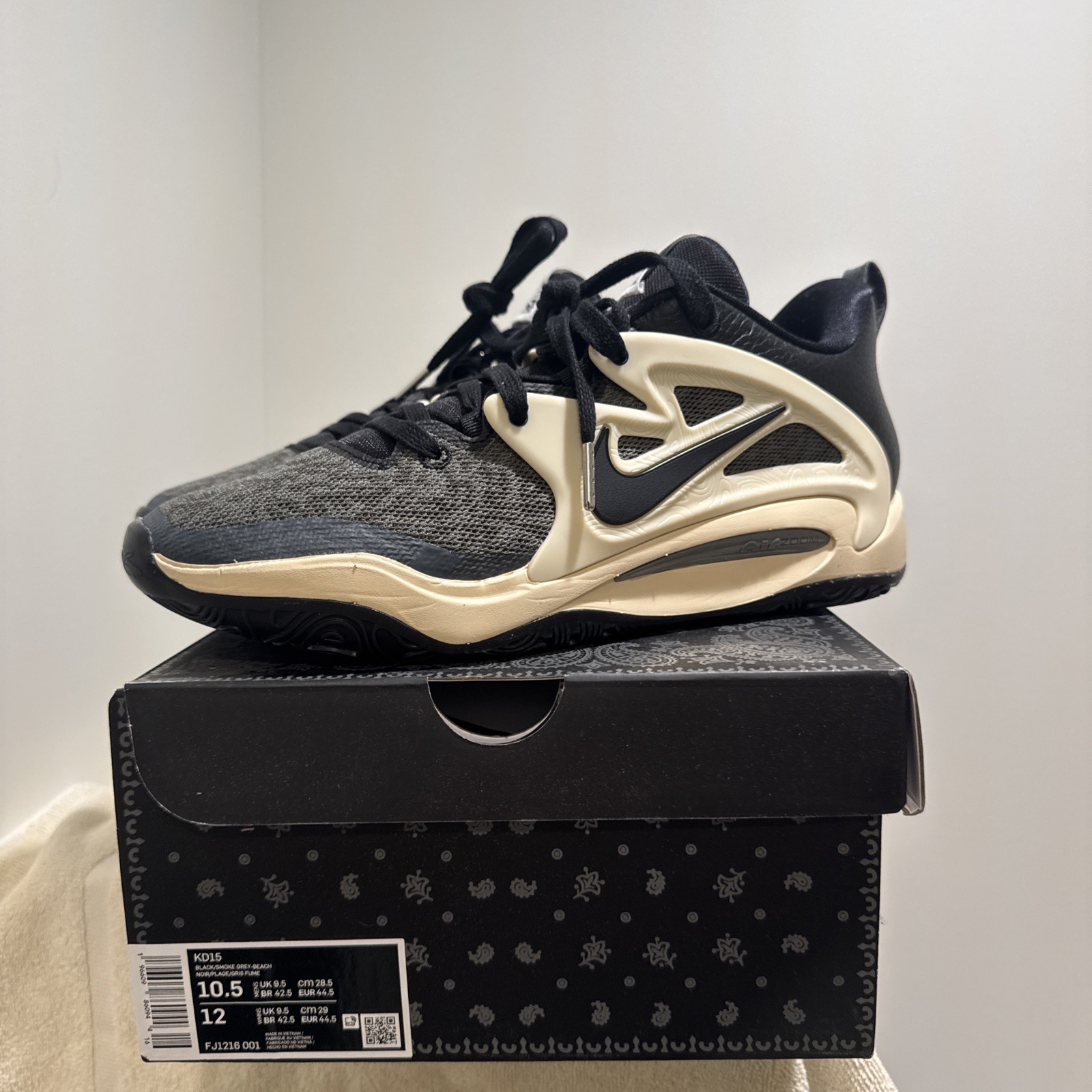 Nike Shoes KD 15 Low Men’s Size 10.5 50 Years of Hip Hop Black FJ1216-001