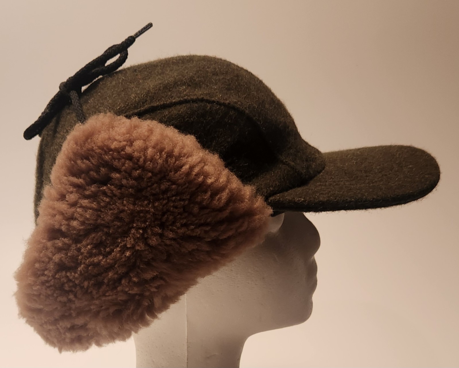 Filson Double Mackinaw Wool Cap Forest Green Shearling Ear Flaps As Pictured