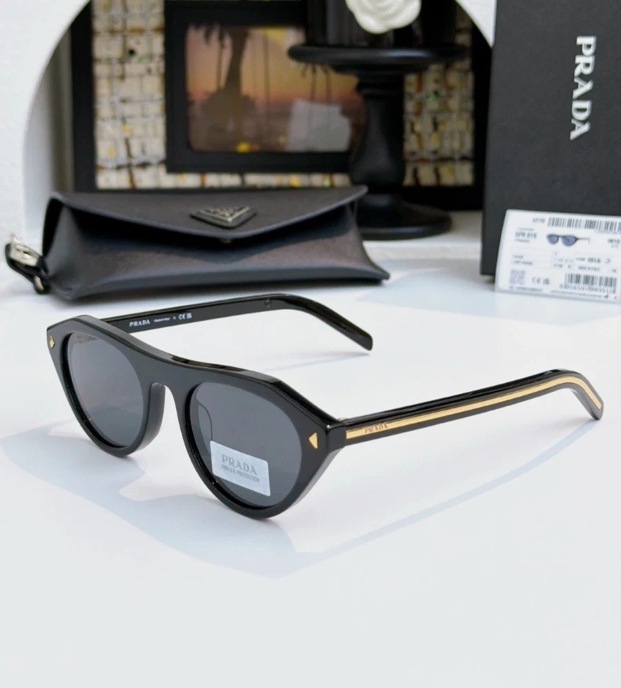 Prada Women’s SPR B15 Sunglasses – Black/Grey