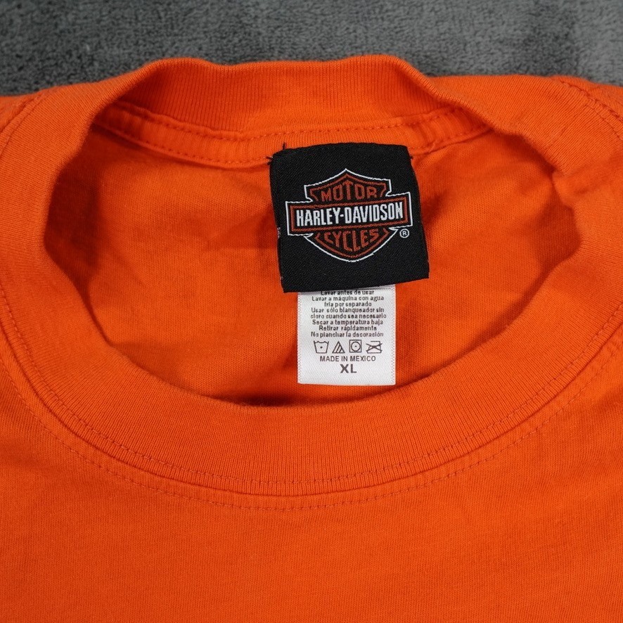 Harley Davidson Sleeveless Shirt Mens XL Orange Laconia Rally 2024 Biker Moto