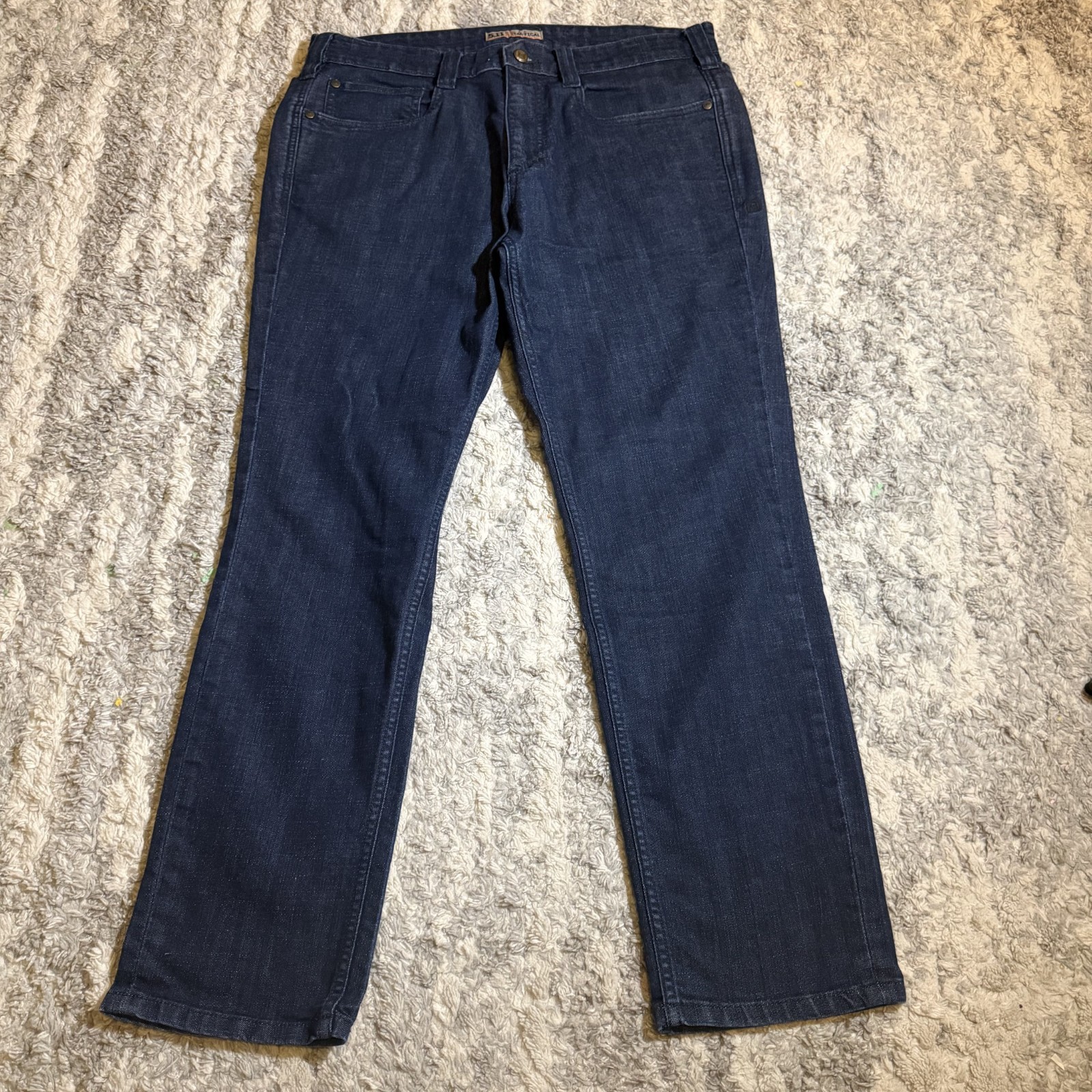 5.11 Tactical Jeans Mens 34×30 Blue Defender Flex Slim Fit Dark Wash Workwear
