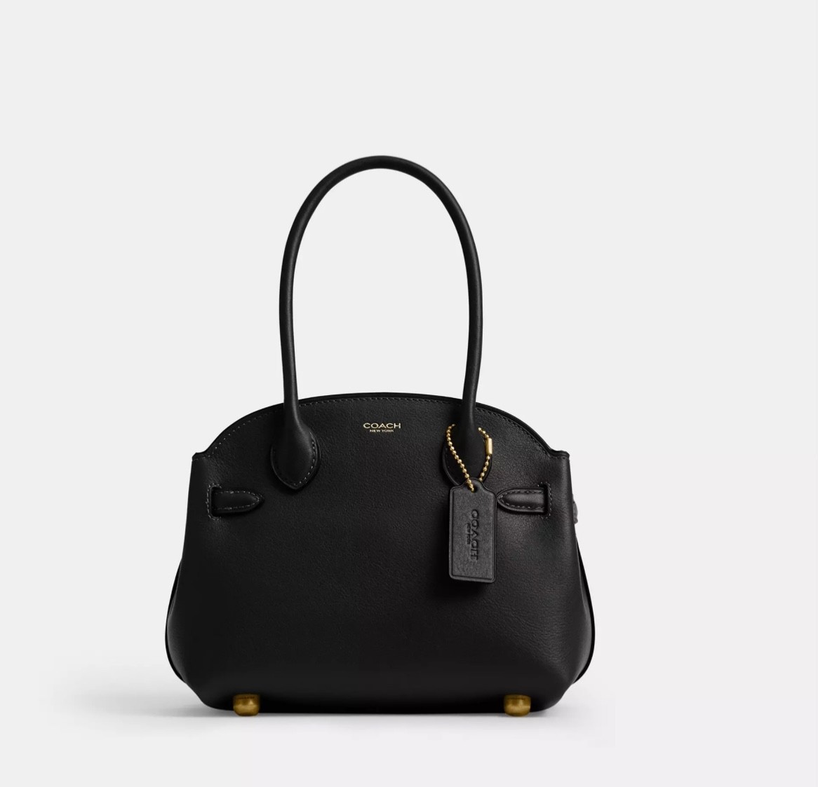 Coach Soft Empire Carryall Bag 21 in Black Natural Grain Leather BRAND New