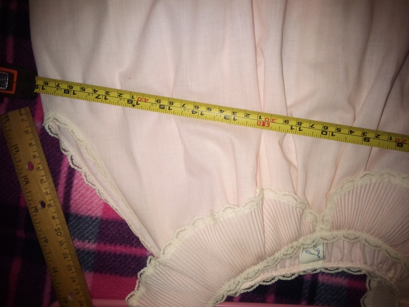 Vintage 40’s 50’s Lady Leonora Pink Lace Nightgown Set Women’s Small~Medium 2 Pc