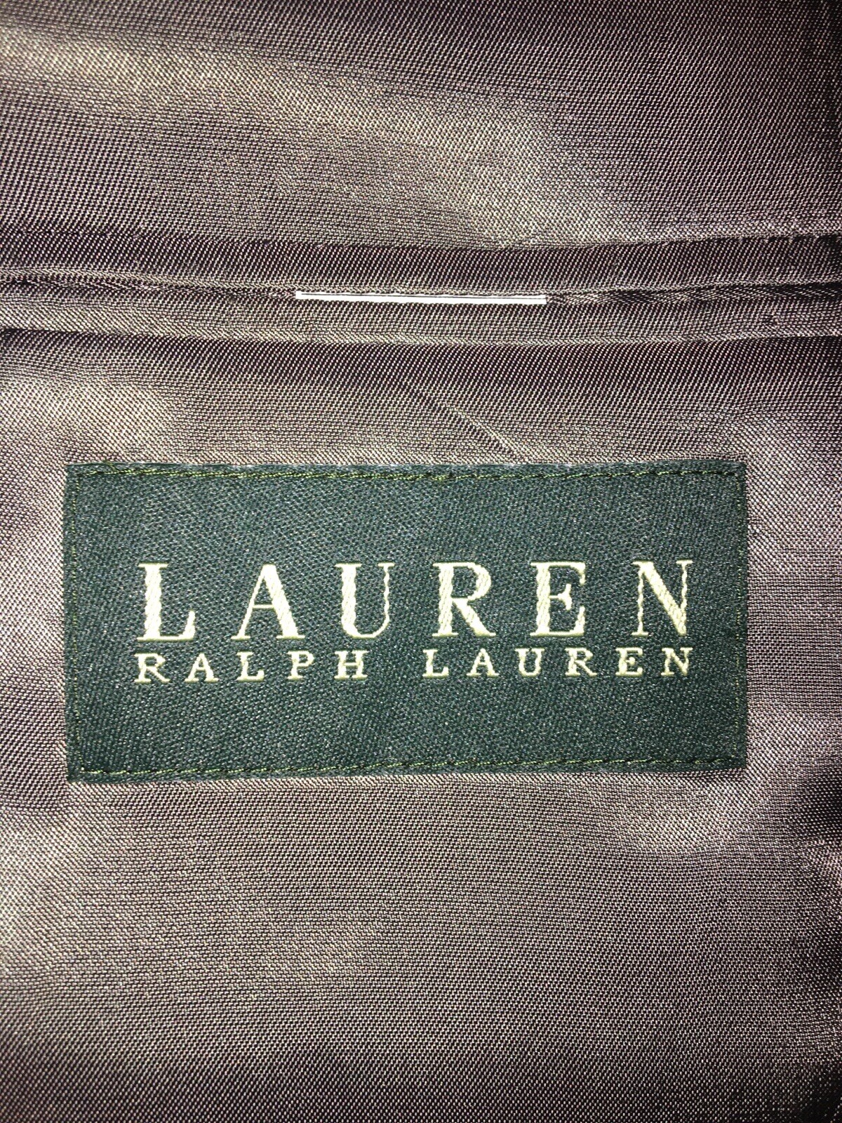 Lauren Ralph Lauren Mens Gray/Brown Herringbone Poly Blend Sport Coat Blazer 48L