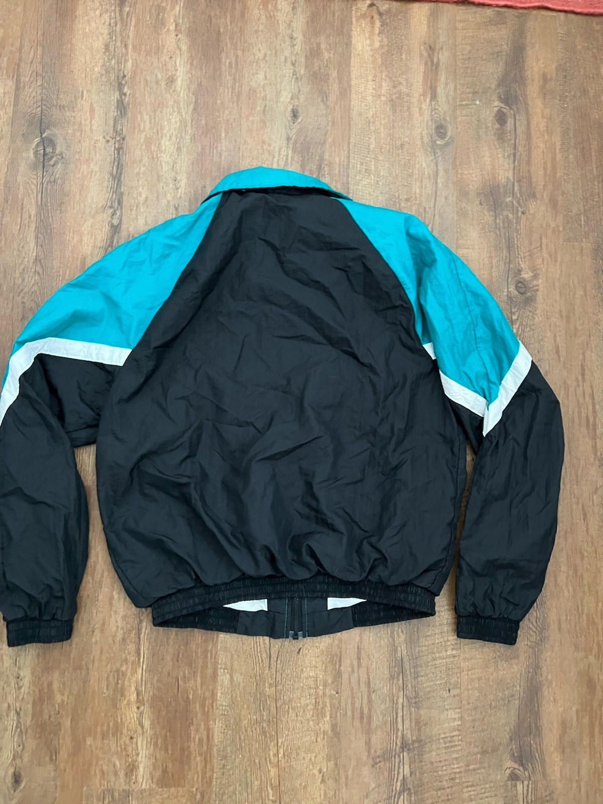 VTG 80s 90s Colorblock Two Tone Hilton Athletic Windbreaker Black Full Zip M