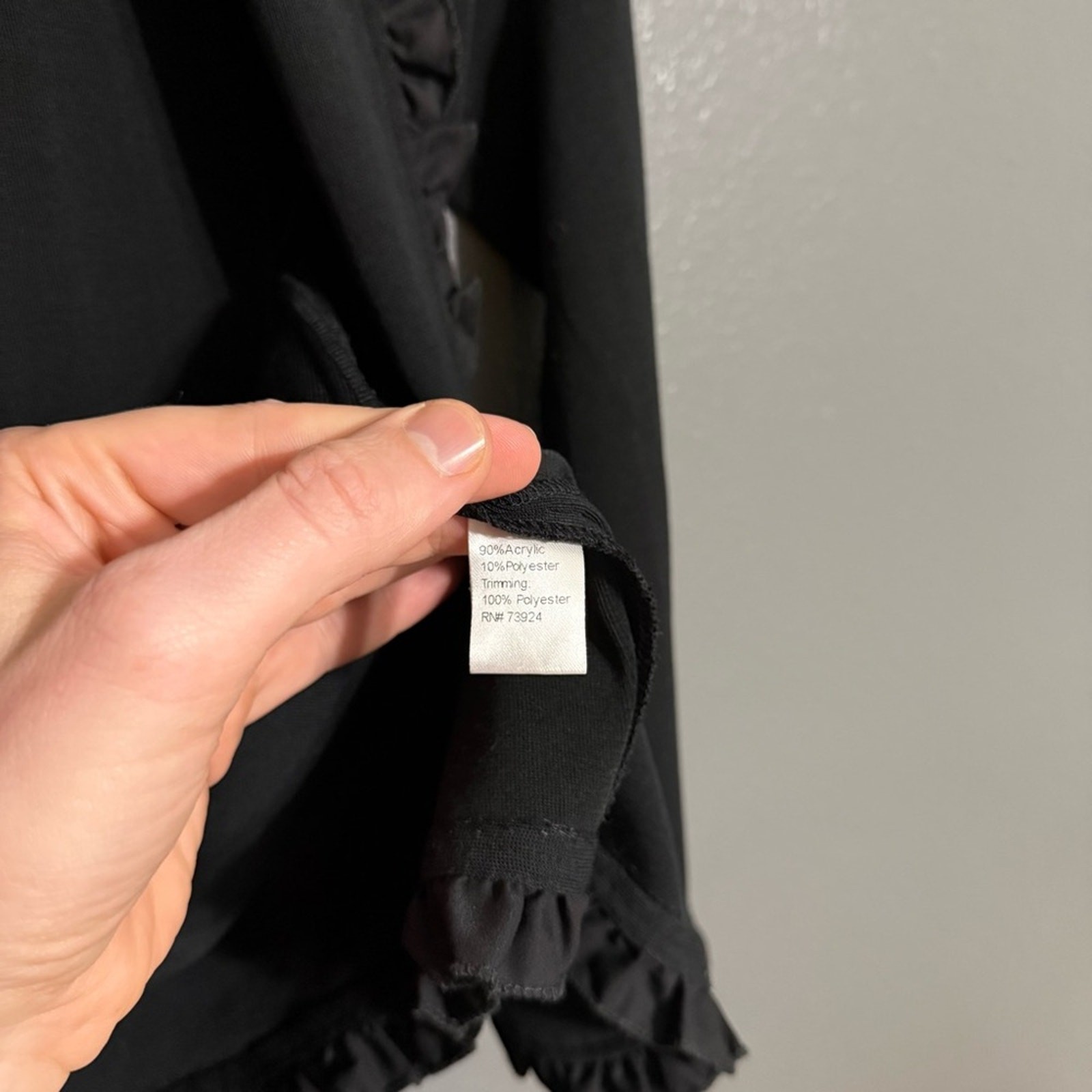 Ming Wang Ruffle Edge Open Front Knit Jacket Size S