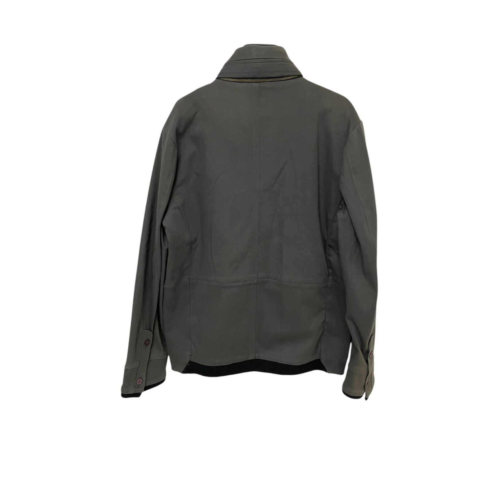 Fremont Snap Zip Front Jacket Mens Size XL Gray Zippered Pockets Long Sleeve